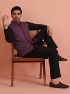 Wine Khadhi Nehru jacket