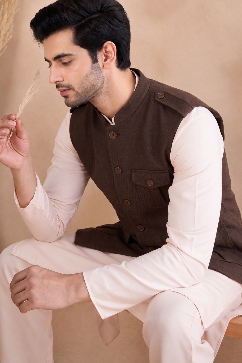 Brown Nehru Jacket