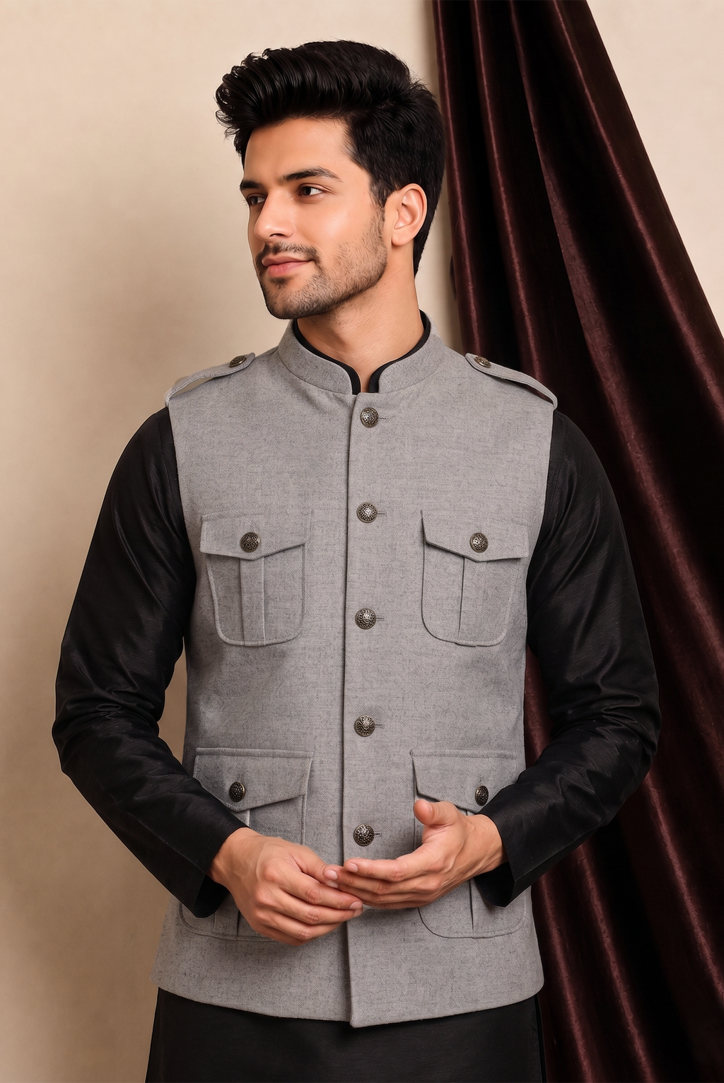 Grey Nehru Jacket