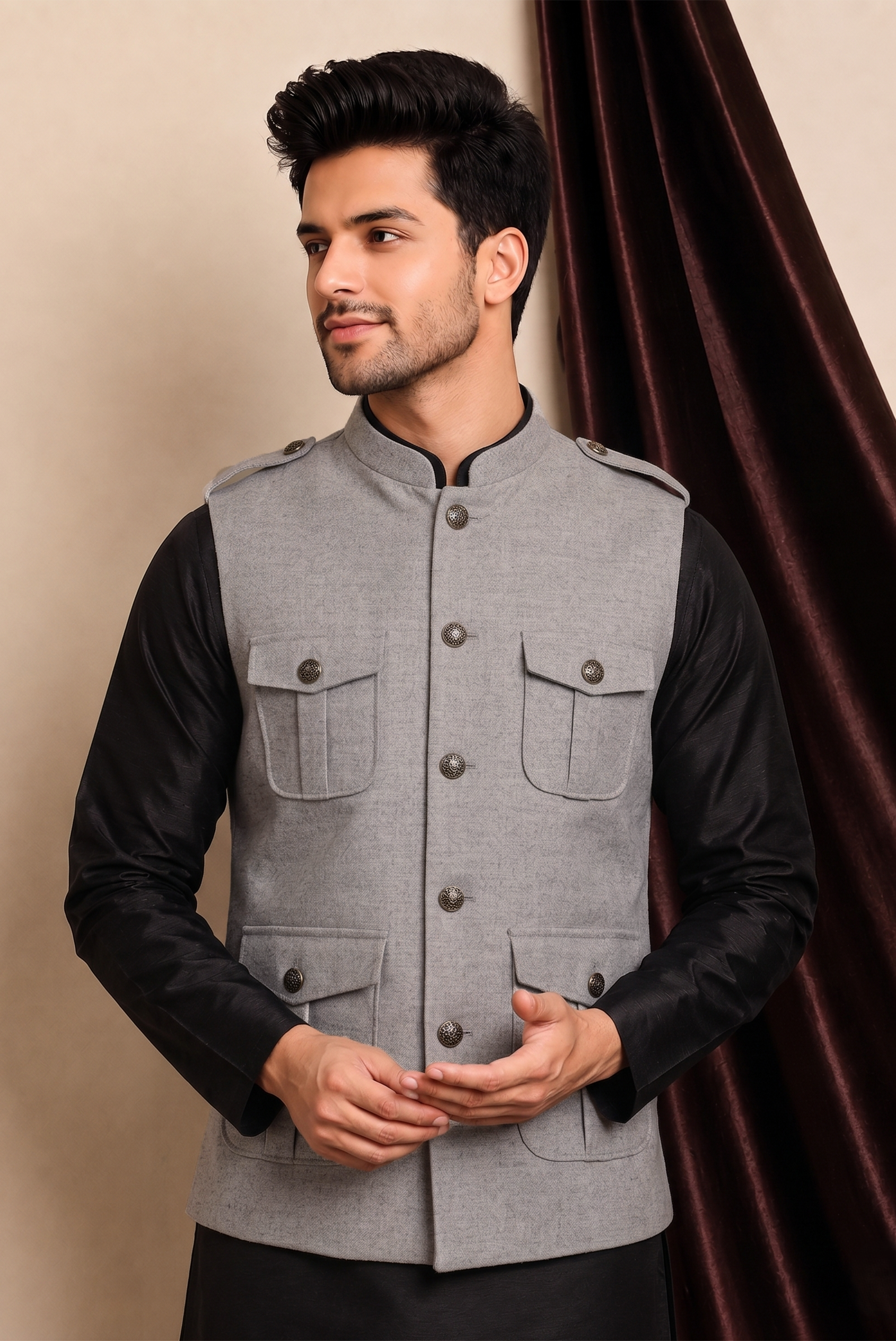 Grey Nehru Jacket
