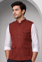 Mahroon Nehru Jacket