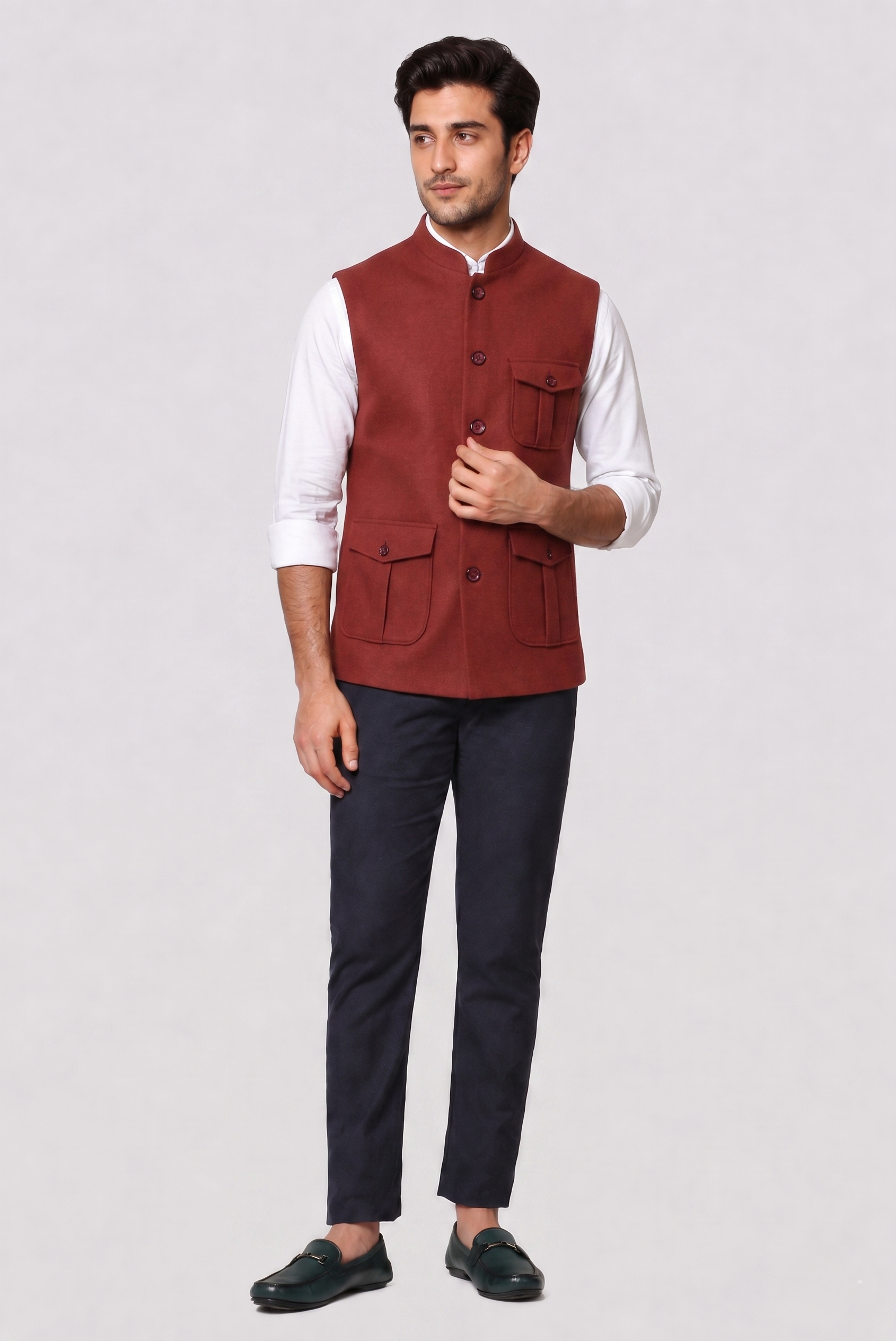 Mahroon Nehru Jacket