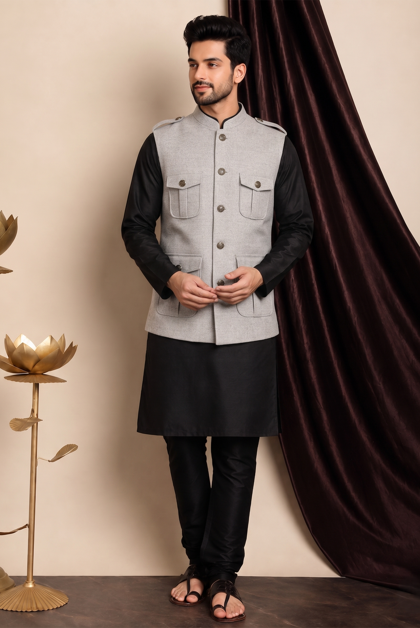 Grey Nehru Jacket