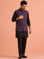 Wine Khadhi Nehru jacket