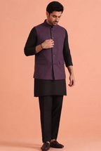 Wine Khadhi Nehru jacket