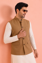 Tan Khadi Nehru Jacket