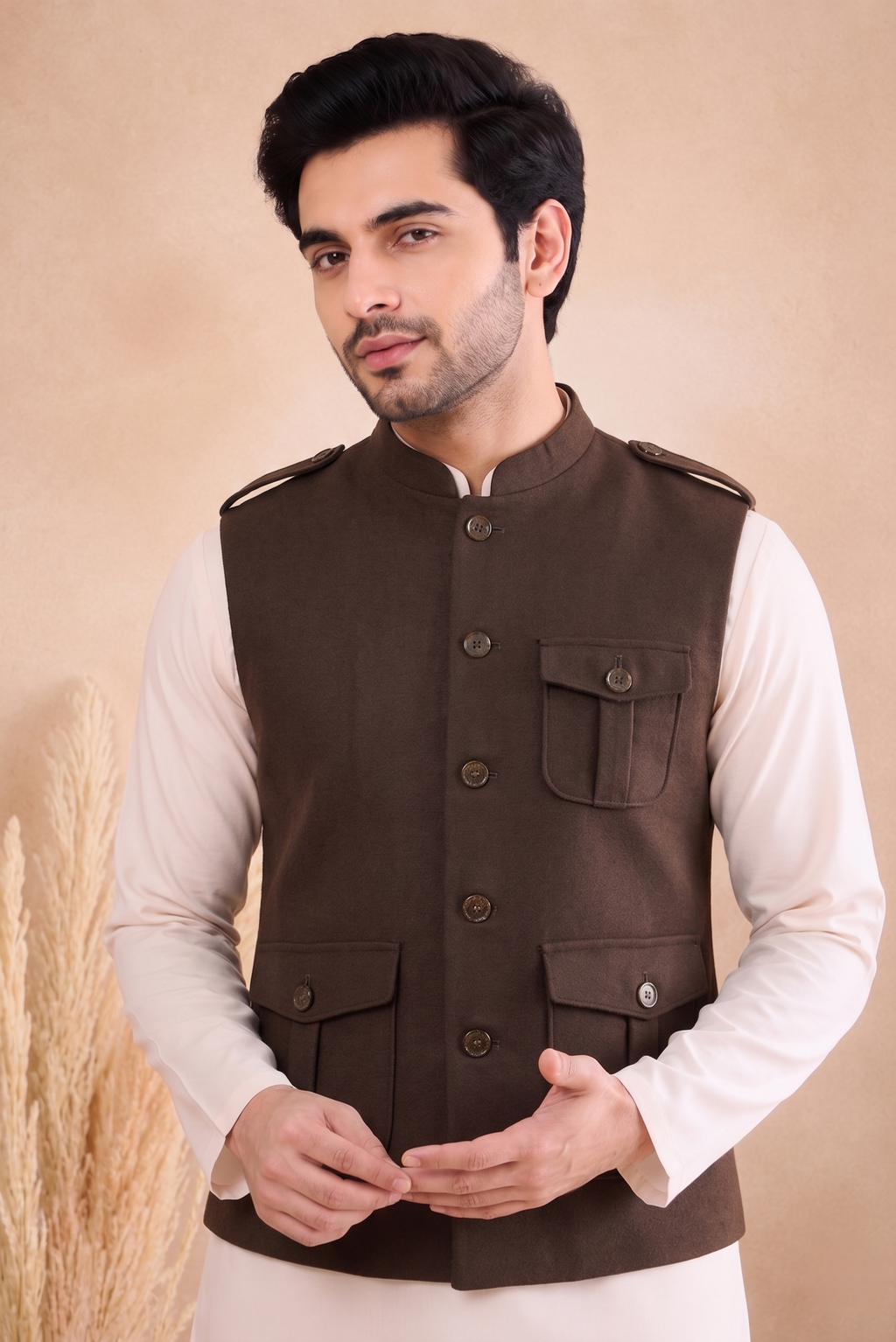 Brown Nehru Jacket