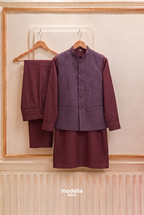 Maroon Kurta pajama with Jacket