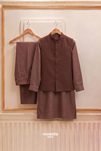 Brown Kurta pajama with Jacket