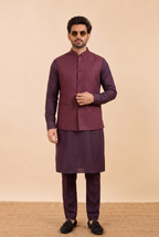 Wine Kurta pajama with Jacket